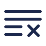 List Cross SVG Icon
